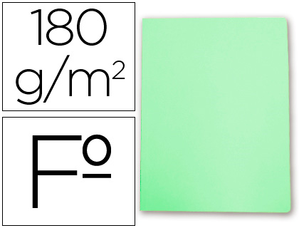 Subcarpeta cartulina Gio Folio verde pastel 180 g/m²